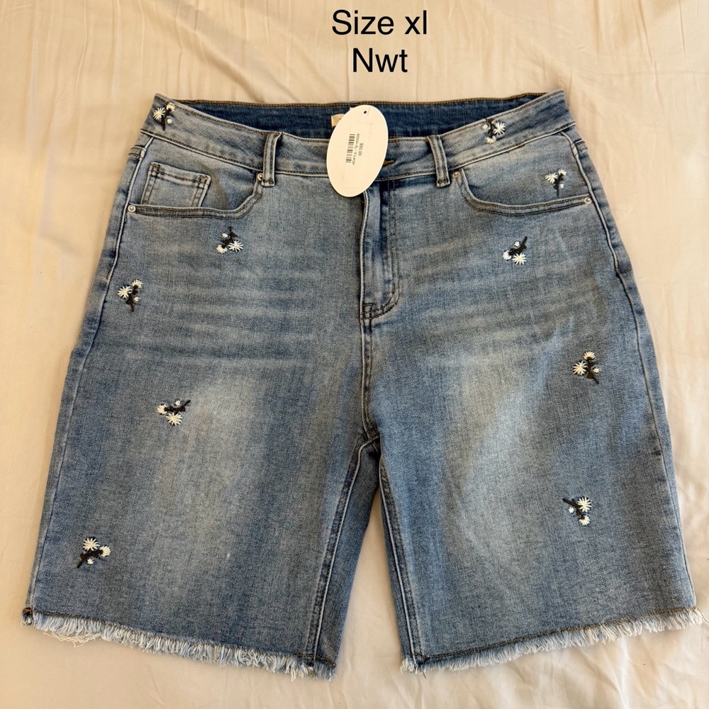 Women's Distressed Denim Shorts